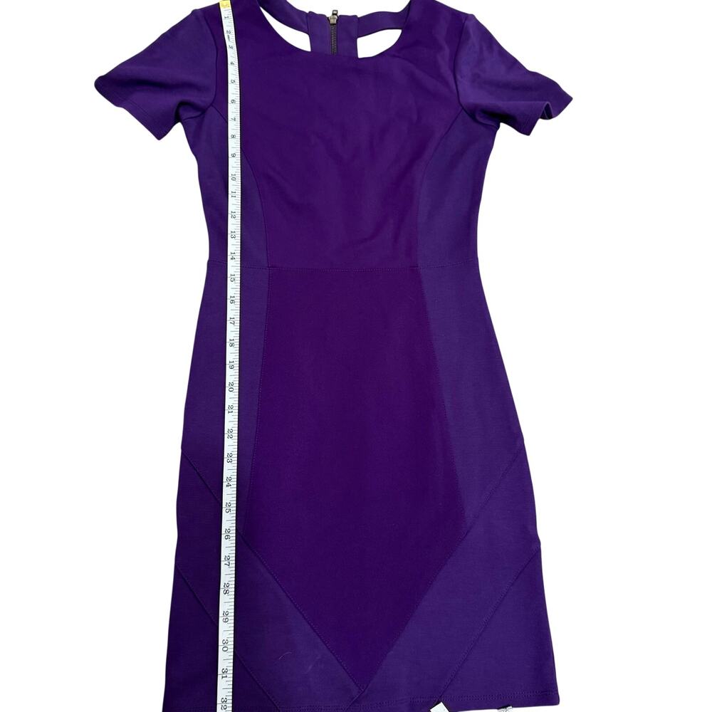 Purple fitted going out dress Y2K unbranded short sleeve cutouts in back bodycon - Picture 4 of 6